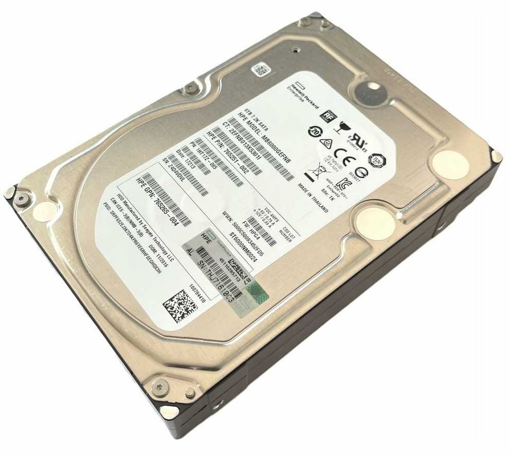 HP 6 TB 6G SATA 7.2K 3.5 colio 512e **Siunčiamos naujos, sandarios atsarginės dalys**