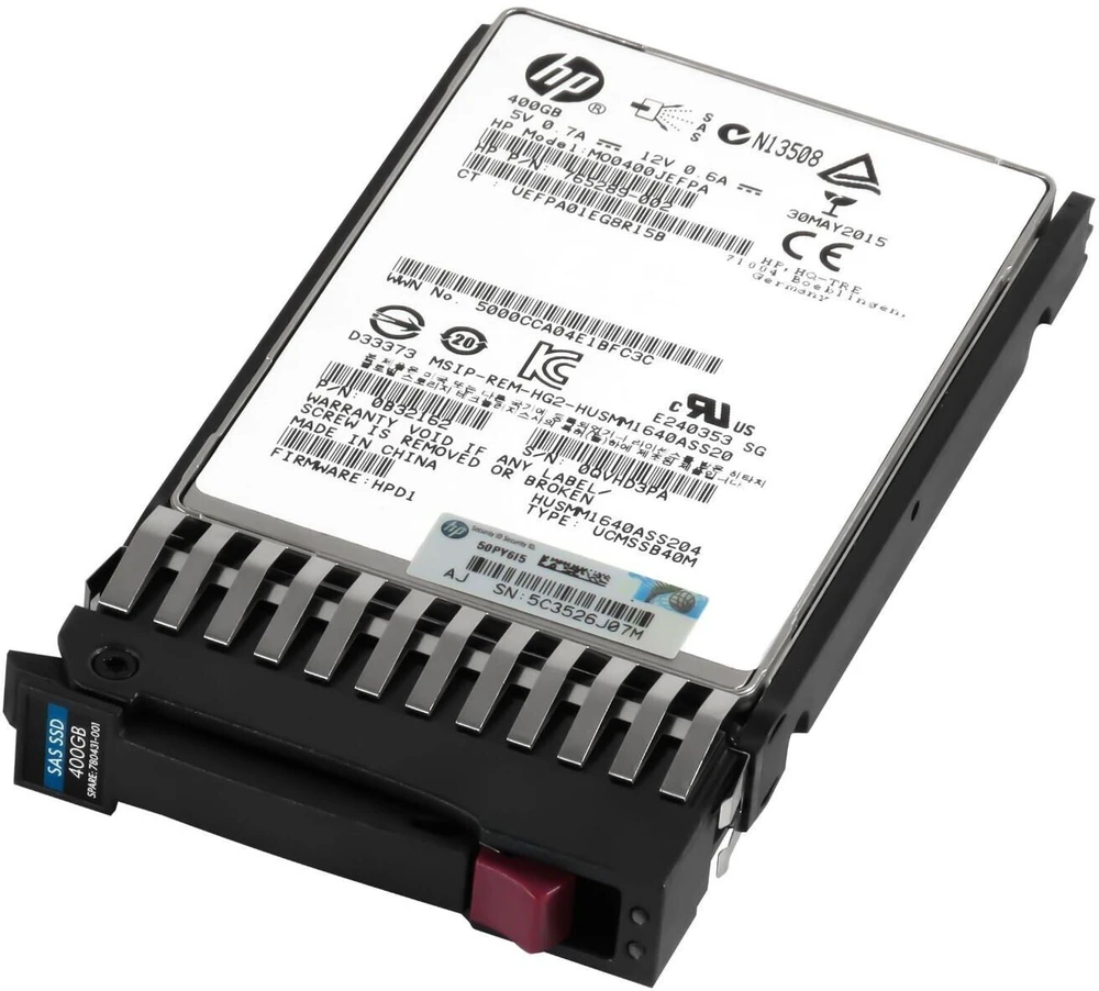HP Hewlett Packard Enterprise MSA 400GB 12G SAS ME 2.5" (MO0400JEFPA)