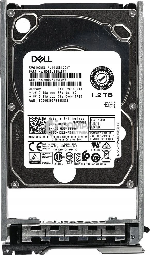Dysk serwerowy Dell 1.2TB 2.5'' SAS-2 (6Gb/s) (01M0D)