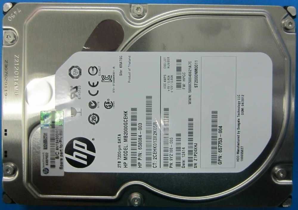 Hewlett Packard (HP) Dysk serwerowy HP 2TB 3.5'' SATA III (6 Gb/s) (659570-001)