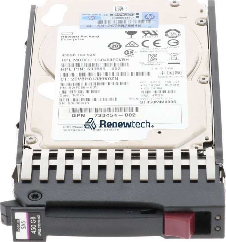 Hewlett Packard (HP) Dysk serwerowy HP 450GB 2.5'' SAS-2 (6Gb/s) (730708-001)