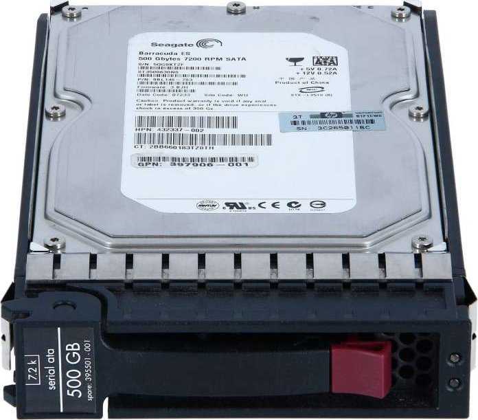 HPE - Kietasis diskas - 500 GB - karšto keitimo - 3.5" - SATA 1.5Gb/s - 7200 rpm
