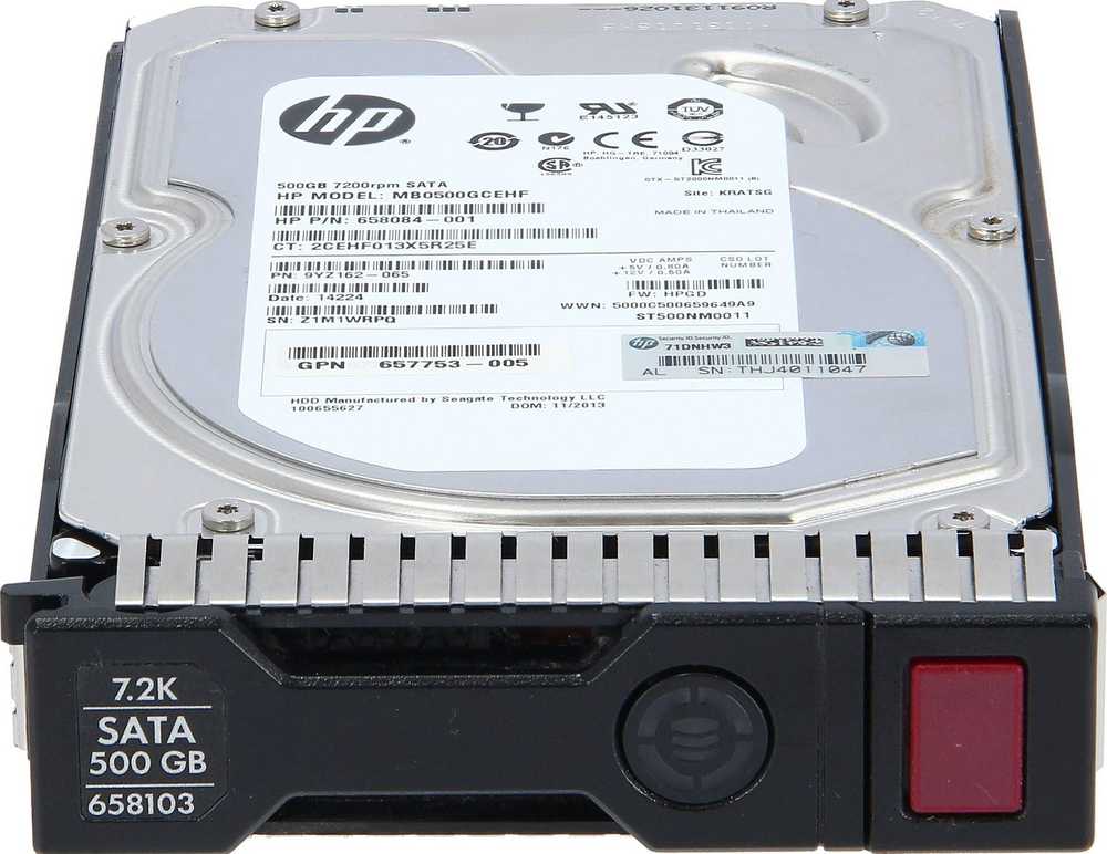 HP 500 GB 3,5 colio SATA III (6 Gb/s) serverio diskas (658071B21)