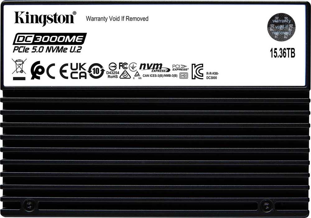 „Kingston Technology“ 15,36 TB DC3000ME U.2 PCIe 5.0 NVMe TCG Opal Enterprise SSD diskai