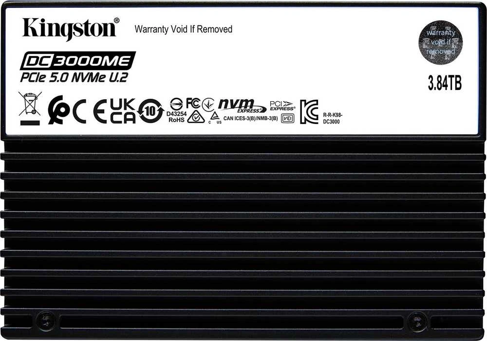 „Kingston Technology“ 3,84 TB DC3000ME U.2 PCIe 5.0 NVMe TCG Opal Enterprise SSD diskas