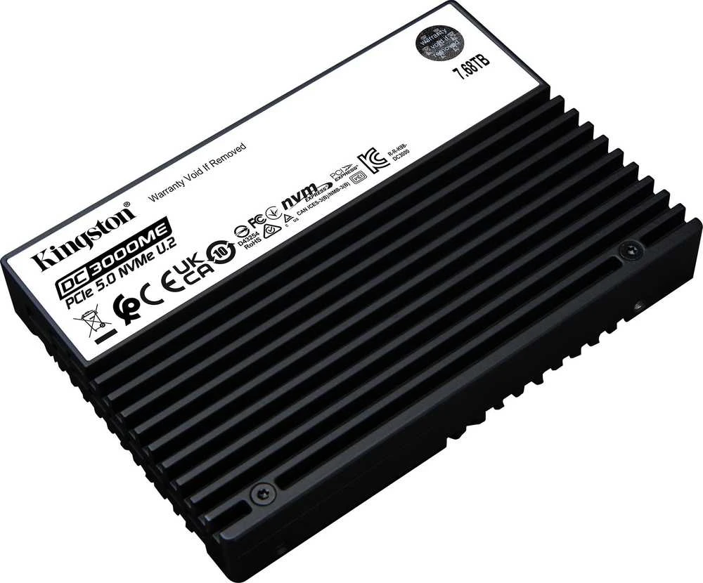 „Kingston Technology“ 7,68 TB DC3000ME U.2 PCIe 5.0 NVMe TCG Opal Enterprise SSD diskas