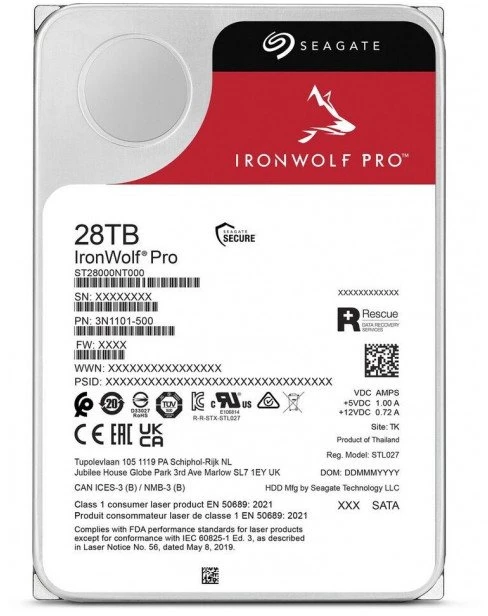 „Seagate IronWolf Pro 28 TB“ kietasis diskas – SATA 6 Gb/s, 3,5 colio