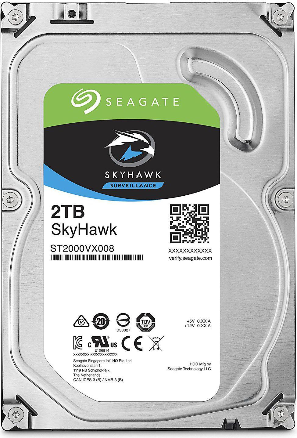 2TB SEAGATE SURVEILLANCE SKYHAWK 3.5“, HDD SATA 2TB 5900RPM SATA 6G