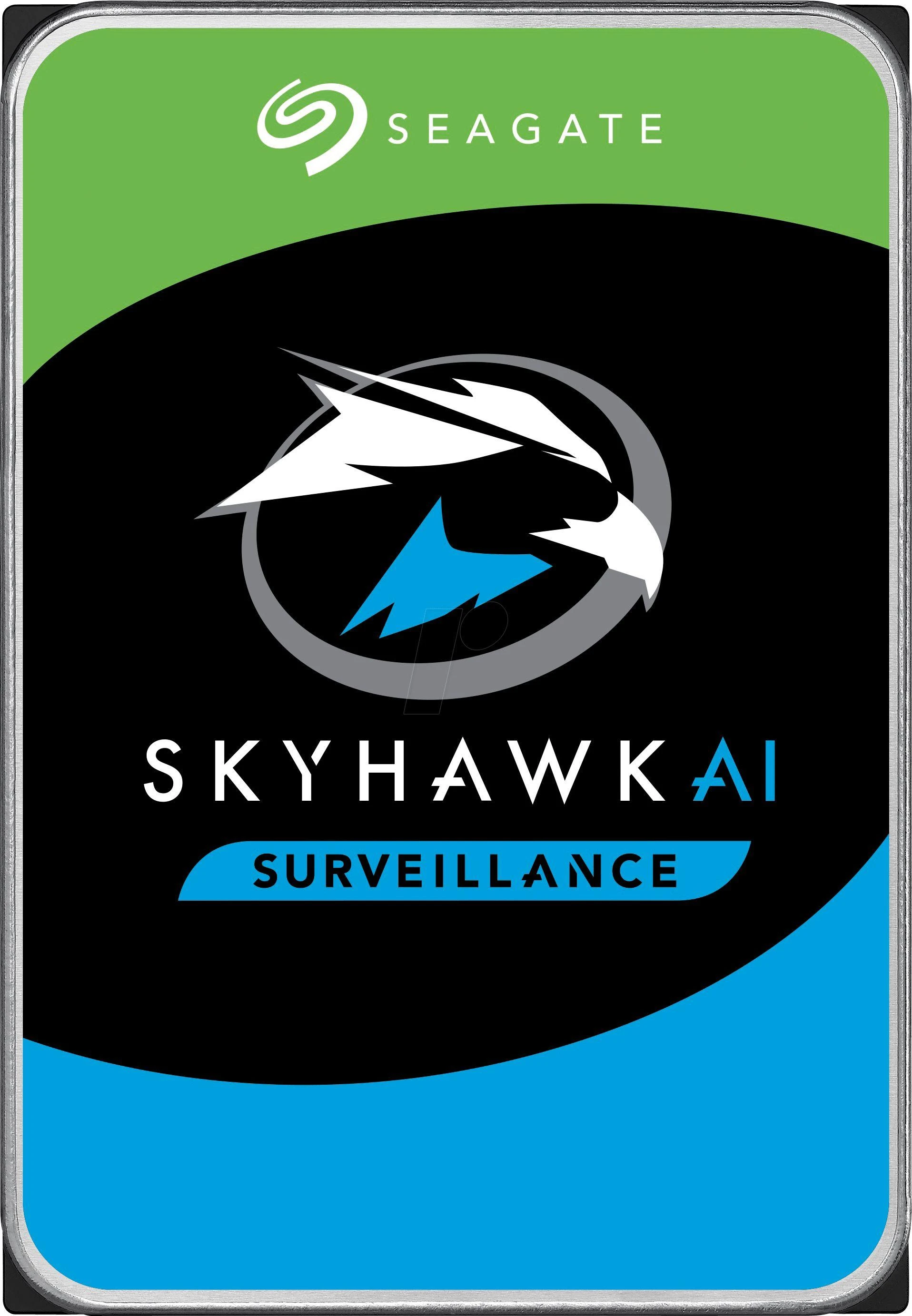 „SEAGATE“ stebėjimo dirbtinio intelekto „Skyhawk“ 12 TB kietasis diskas SATA 6 Gb/s 256 MB talpykla 8,9 cm 3,5 colio CMR helio juodas
