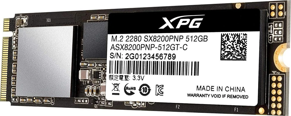 Kietasis vidinis diskas Adata XPG SX8200 PRO M.2 NVMe PCIe 512GB