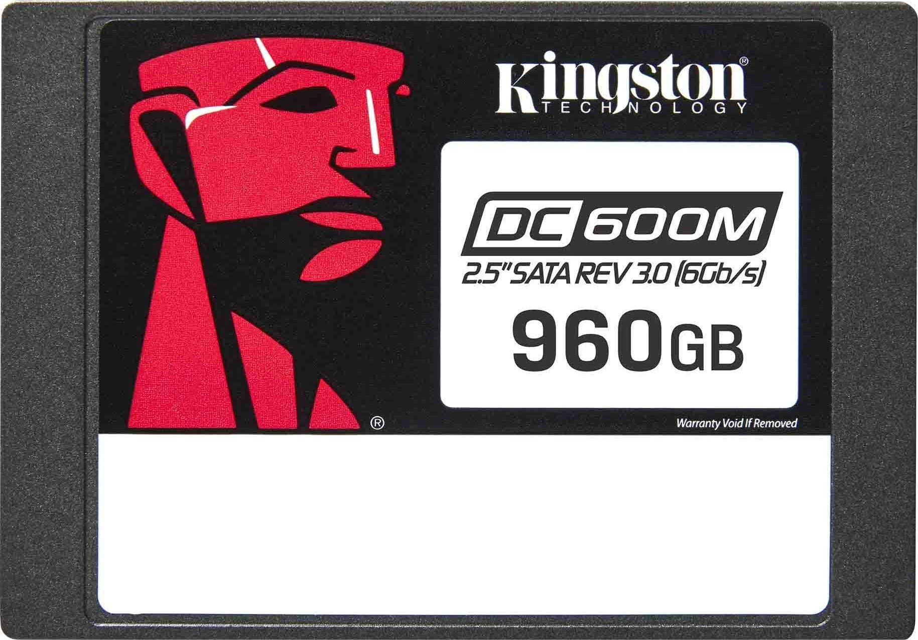 KINGSTON 960 GB DC600M 2,5 colio SATA3 mišraus naudojimo duomenų centro SSD, skirtas įmonės serveriams ir NAS (paruošta VMWare)