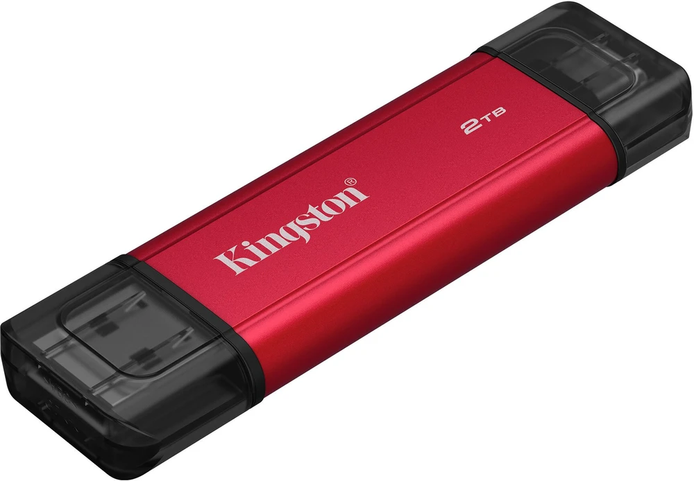 Kietasis diskas „Kingston Technology“ 2 TB nešiojamasis SSD diskas su dviem USB-A/C jungtimis, iki 1050 MB/s USB 3.2 Gen 2