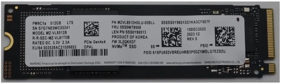 Dysk SSD Lenovo 512GB M.2 2280 PCIe 4.0 SSD