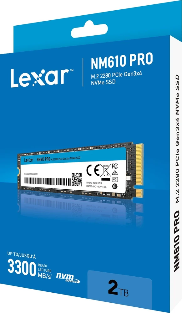 Dysk SSD Lexar NM610 PRO 2TB M.2 2280 PCI-E x4 Gen3 NVMe (LNM610P002T-RNNNG)