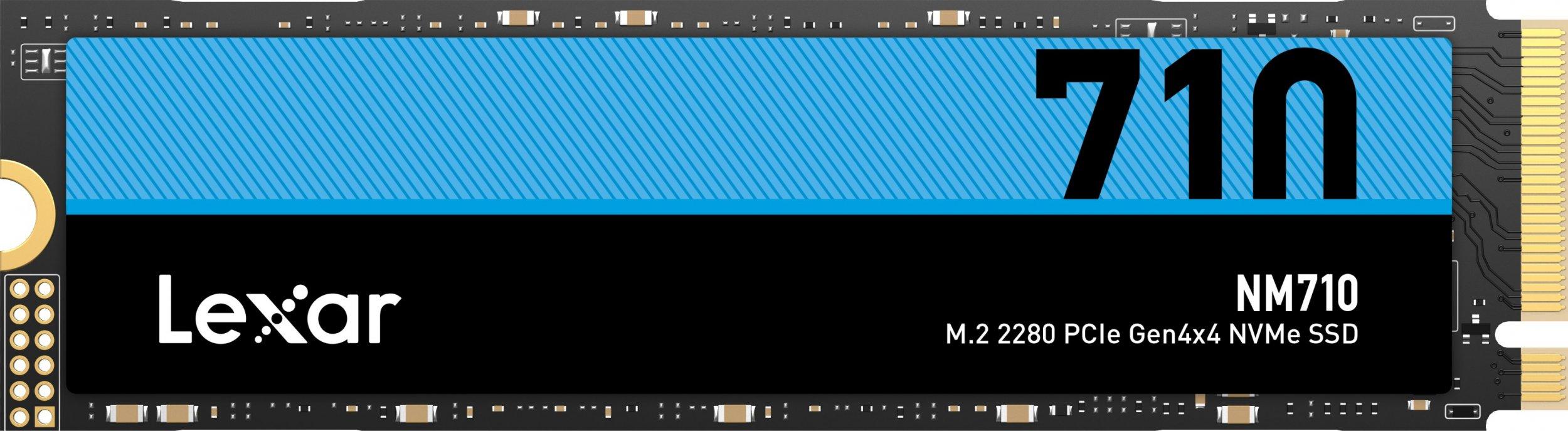 Lexar | M.2 NVMe SSD | NM710 | 2000 GB | SSD form factor M.2 2280 | Solid-state drive sąsaja PCIe Gen4x4 | Skaitymo greitis 4850 MB/s | Rašymo greitis 4500 MB/s