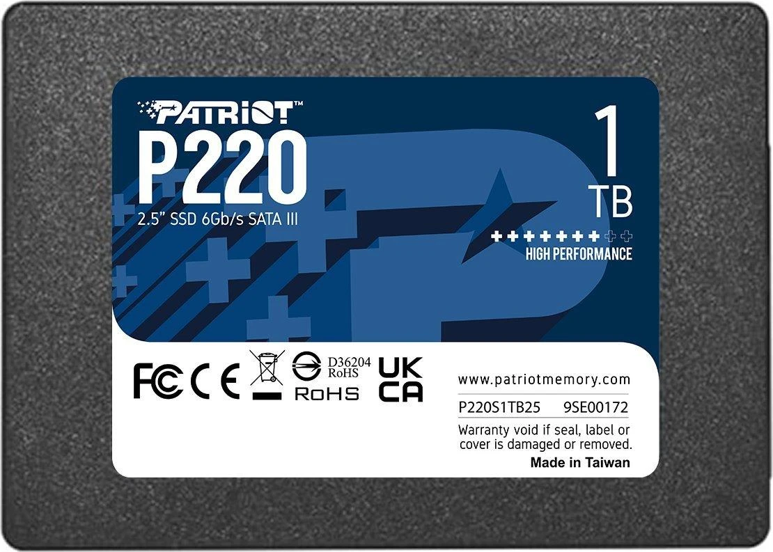 PATRIOT P220 SATA 3 1TB SSD 550/500MB/s