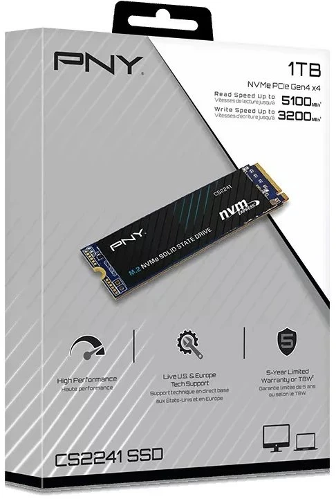 PNY Technologies CS2241 1TB M.2 NVME PCI Express 4.0 3D NAND
