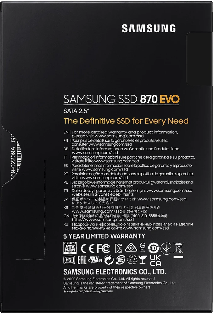 Dysk SSD Samsung 870 Evo 2TB 2.5'' SATA (MZ-77E2T0B/EU.)