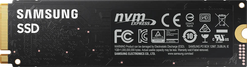 Kietasis diskas Samsung V-NAND SSD 980 500 GB, SSD form factor M.2 2280, SSD sąsaja M.2 NVME, Rašymo greitis 3000 MB/s, Skaitymo greitis 3500 MB/s