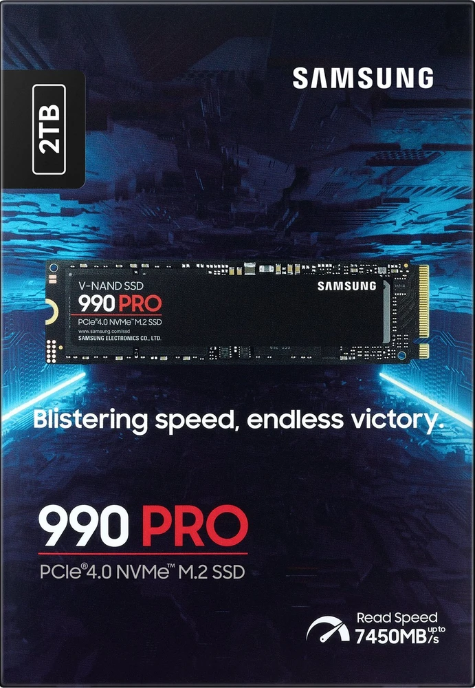 SSD diskas Samsung 990 PRO 2TB M.2 2280 PCI-E x4 Gen4 NVMe (MZ-V9P2T0BW)