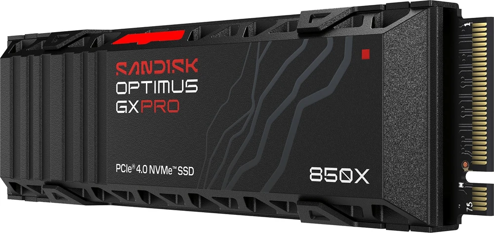 „SanDisk Optimus GX PRO 850X SSD“ diskas – SSD – užšifruotas – 2 TB – vidinis – M.2 2280 S3-M (M.2 2280 S3-M) – PCIE 4.0 x4 (NVME) – TCG Opal Encryption 2.01 – integruotas radiatorius (SDSP81200TAH-000E0)