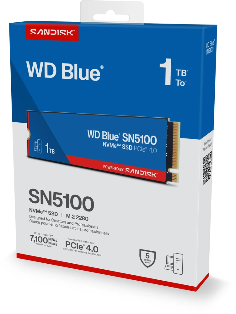Sandisk Western Digital 1TB WD Mėlyna® SN5100 NVMe™ SSD