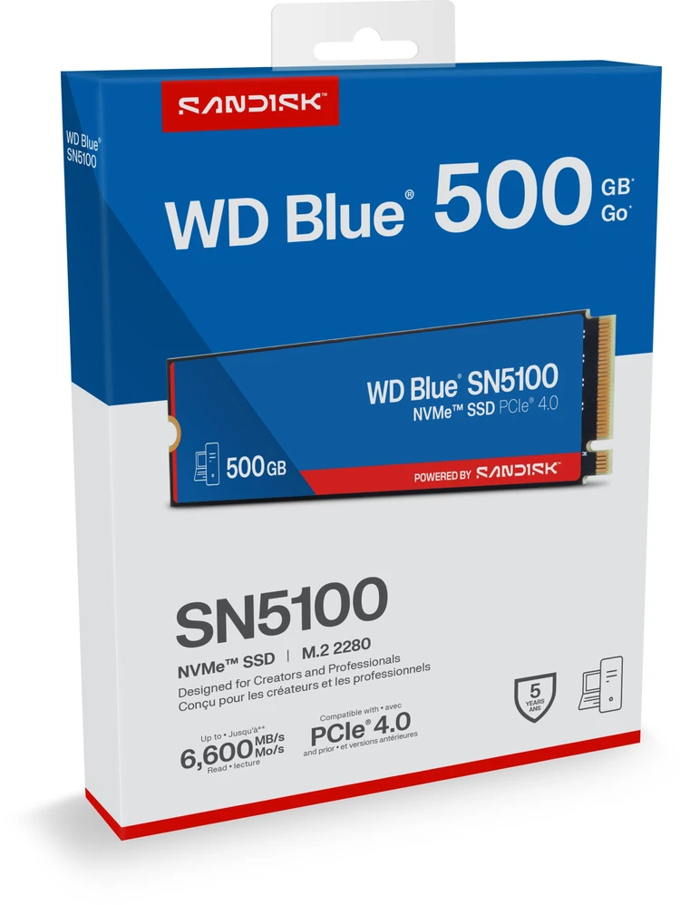 Sandisk Western Digital 500GB WD Mėlyna® SN5100 NVMe™ SSD