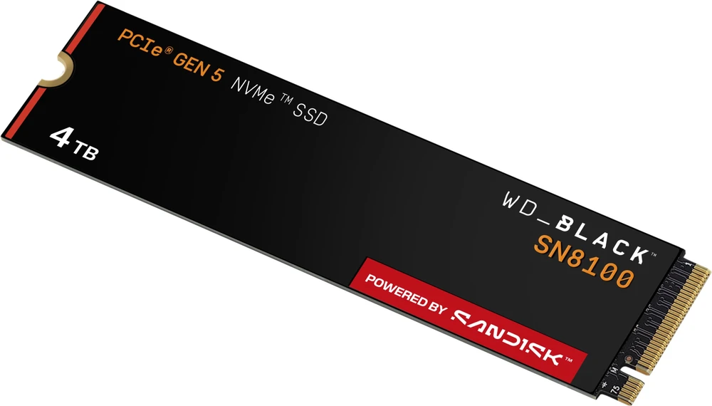 Western Digital Dysk SSD SanDisk SN8100 4TB M.2 2280 PCI-E x4 Gen5 NVMe (WDS400T1X0M)