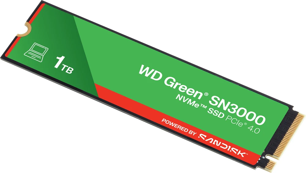 Dysk SSD SanDisk Žalias SN3000 1TB M.2 2280 PCI-E x4 Gen4 NVMe (WDS100T4G1E-00CPS0)