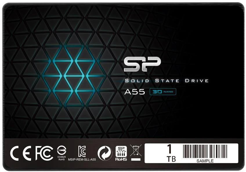 Silicon Power A55 1000 GB, SSD sąsaja SATA, Rašymo greitis 530 MB/s, Skaitymo greitis 560 MB/s