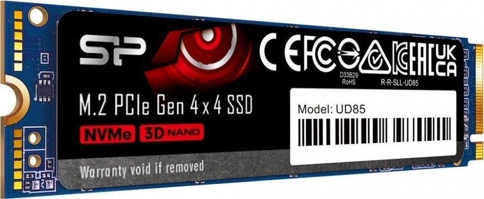 Silicon Power | SSD | UD85 | 2000 GB | SSD form factor M.2 2280 | Solid-state drive sąsaja PCIe Gen4x4 | Skaitymo greitis 3600 MB/s | Rašymo greitis 2800 MB/s