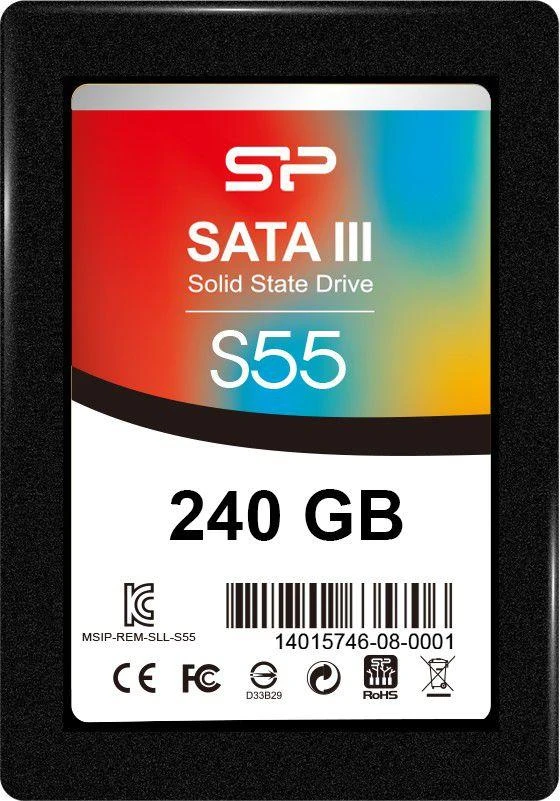 Silicon Power | Slim S55 | 240 GB | Solid-state drive sąsaja SATA | Skaitymo greitis 550 MB/s | Rašymo greitis 450 MB/s