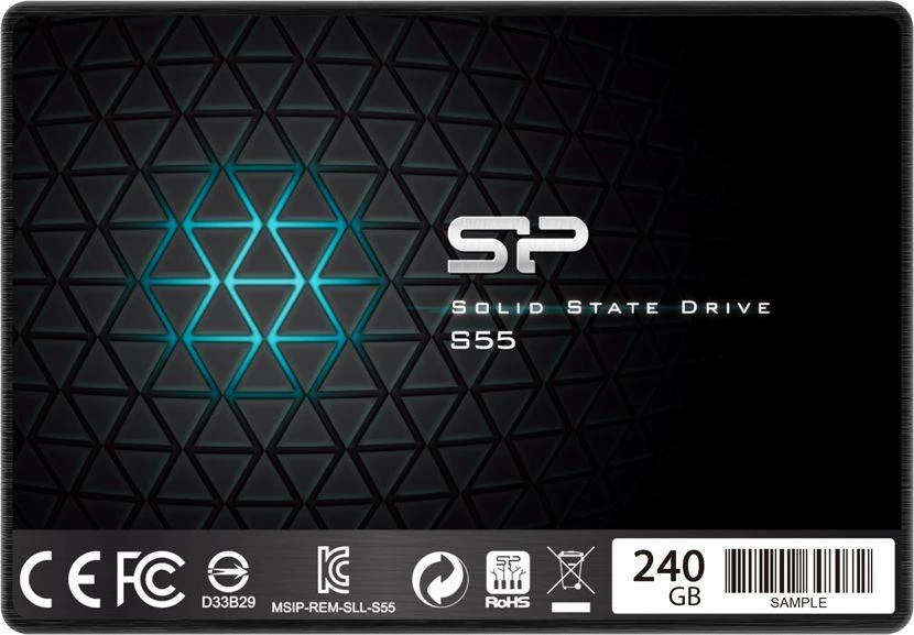 Silicon Power | Slim S55 | 240 GB | Solid-state drive sąsaja SATA | Skaitymo greitis 550 MB/s | Rašymo greitis 450 MB/s