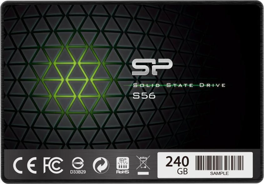 Silicon Power | S56 | 240 GB | SSD form factor 2.5" | Solid-state drive sąsaja SATA | Skaitymo greitis 460 MB/s | Rašymo greitis 450 MB/s