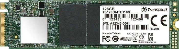 TRANSCEND 128GB M.2 2280PCIe Gen3x4 3D TLC be DRAM