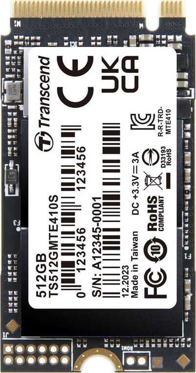 Transcend SSD vidinis kietasis diskas, 512 GB (TS512GMTE410S) aprašymas - Prekės nuotrauka
