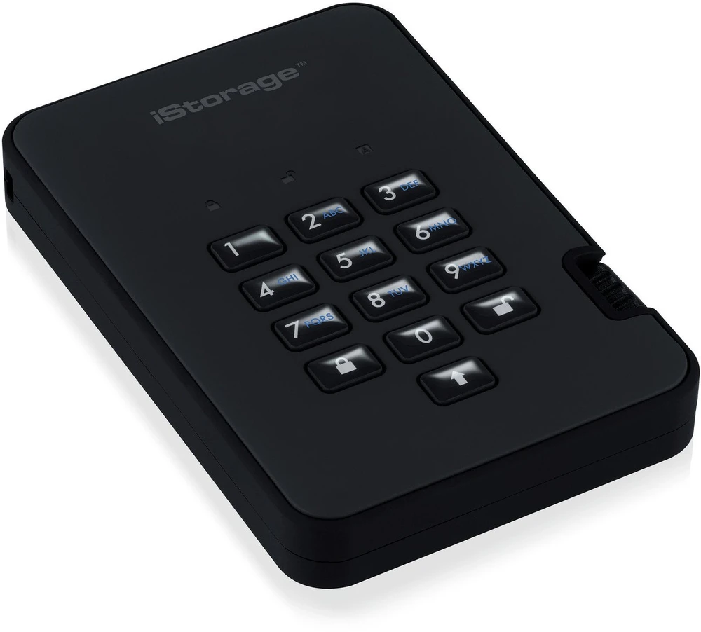Kietasis diskas Disk zewnętrzny HDD iStorage diskAshur2 4TB Juodas (IS-DA2-256-4000-B)