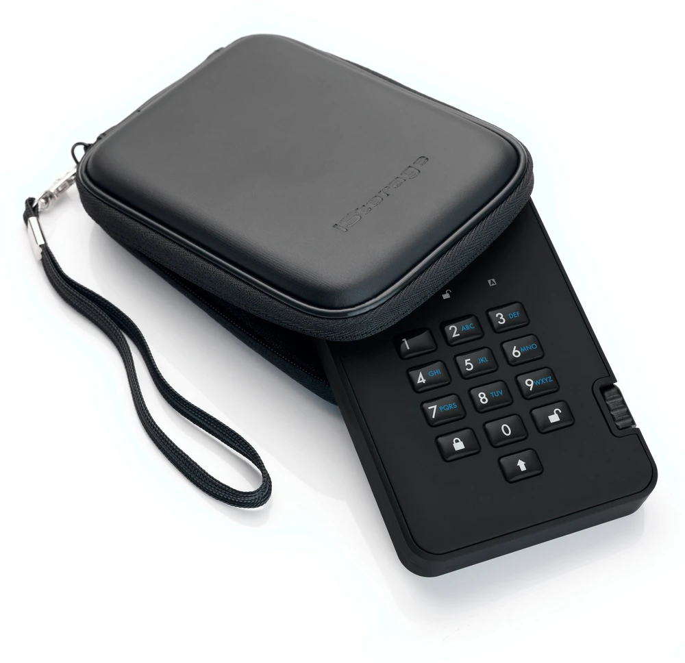 Kietasis diskas Disk zewnętrzny HDD iStorage diskAshur2 4TB Juodas (IS-DA2-256-4000-B)