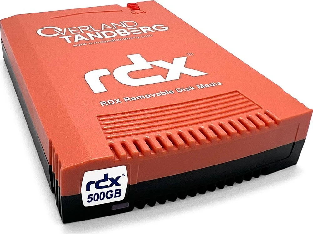 Kietasis diskas Dysk zewnętrzny SSD TandBerg RDX 8665-RDX 500GB Juodai-Oranžinė