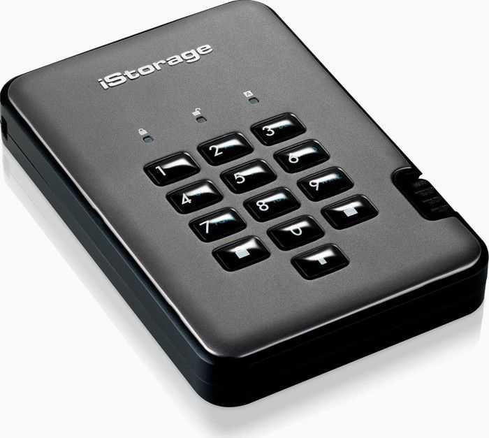 Kietasis diskas Disk zewnętrzny SSD iStorage diskAshur Pro 2 2TB Juodas (IS-DAP2-256-2000-C-G)