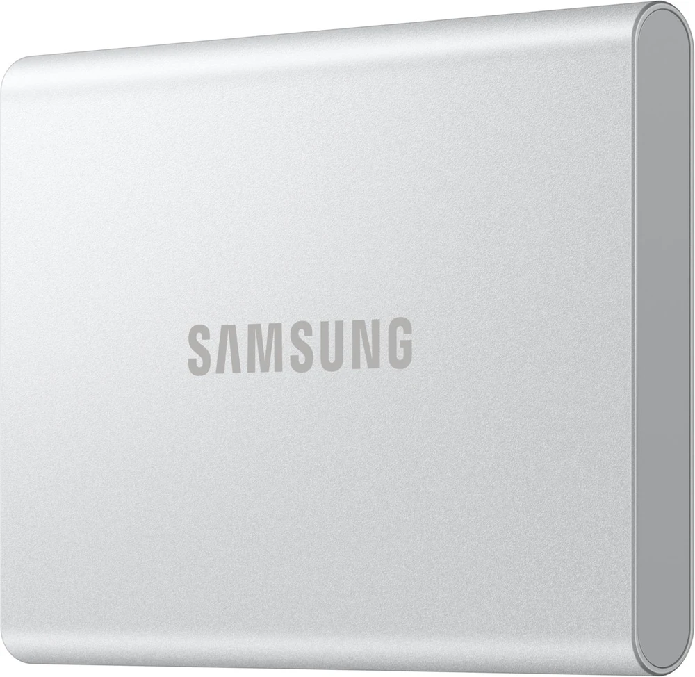 Kietasis nešiojamasis SSD diskas Samsung T7 Resurrected 2TB“, 1050 MB/s skaitymo ir 1000 MB/s įrašymo sparta.