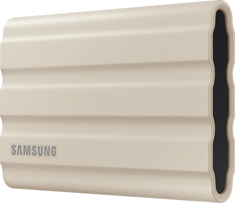 Išorinis kietasis diskas SSD Samsung T7 Shield USB 3.2 Gen 2 1TB, Smėlinės spalvos