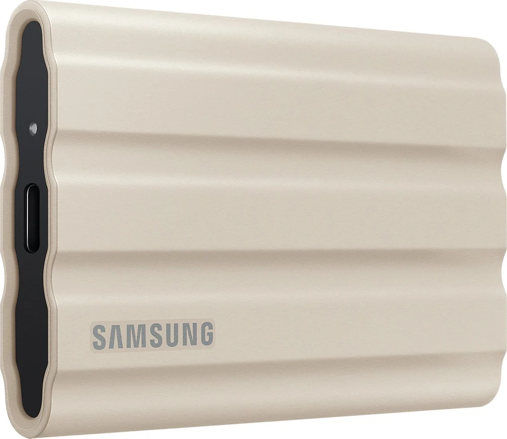 Išorinis kietasis diskas SSD Samsung T7 Shield USB 3.2 Gen 2 1TB, Smėlinės spalvos