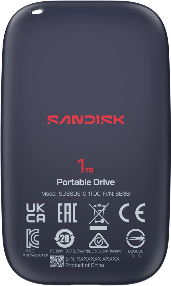Kietasis diskas Dysk zewnętrzny SSD SanDisk Extreme Portable SDSSDE10 1TB Mėlyna (SDSSDE10-1T00-G25)