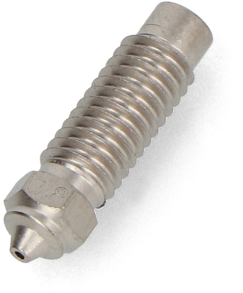 Grūdinto plieno 0.8 mm purkštukas 3D spausdintuvui