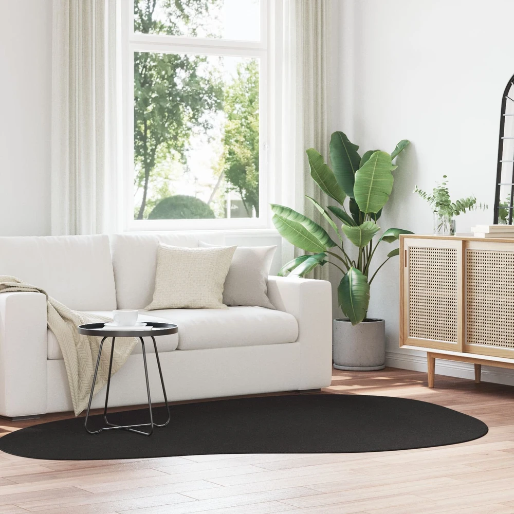Kilimas HUARTE Juoda 160 x 230 cm Poliesteris