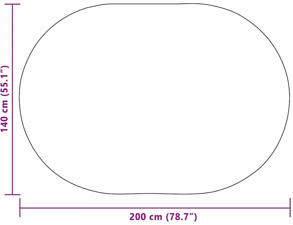 Kilimas ZIZUR Kreminė 200 x 140 cm Polipropilenas