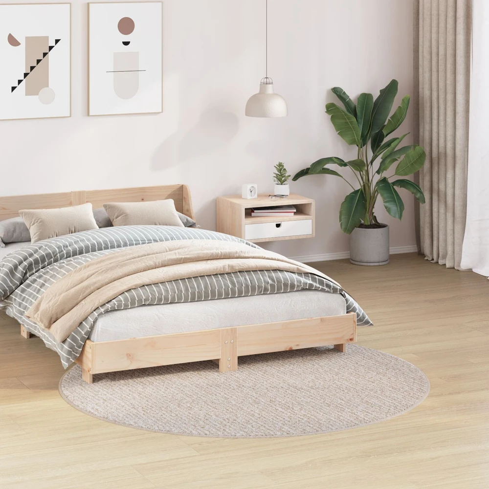 Neslystantis plaukuotas kilimas Kreminė 160 x 160 cm PP