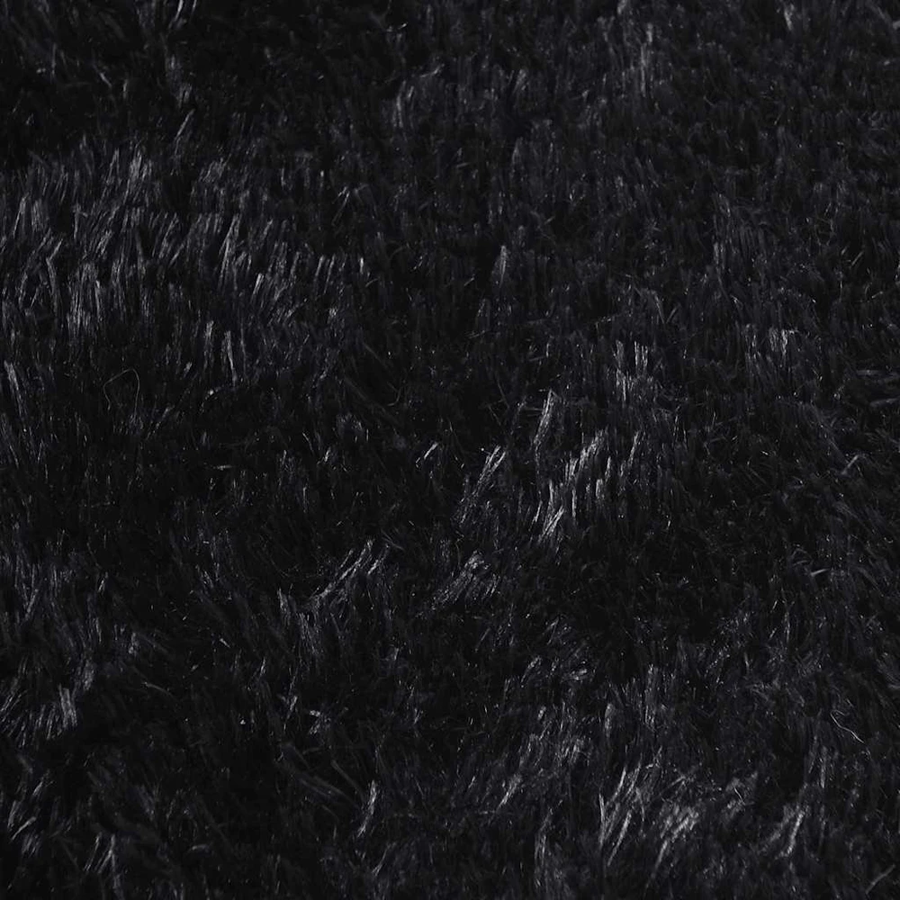 Shaggy tipo kilimas, NAVARRA, 120x120 cm, juodos, poliesteris