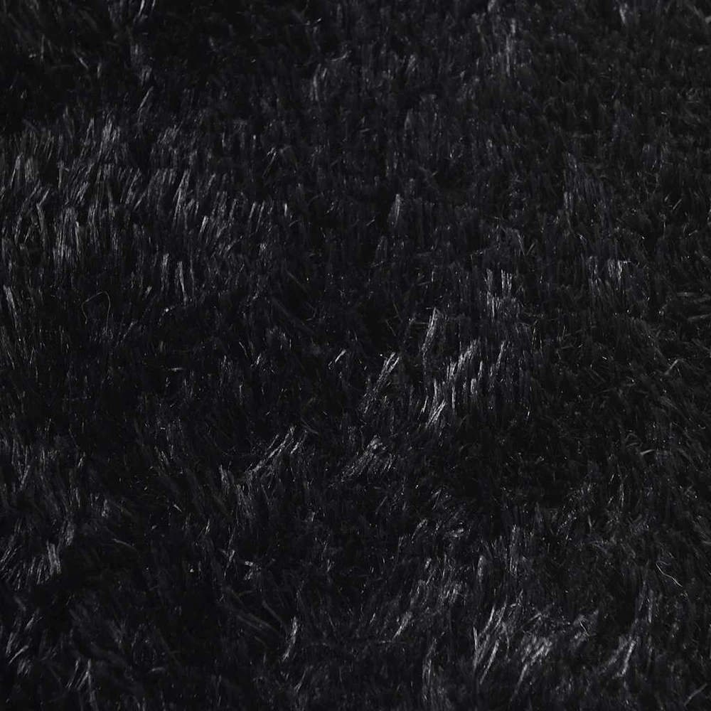 Shaggy tipo kilimas, NAVARRA, 240x240 cm, juodos, poliesteris